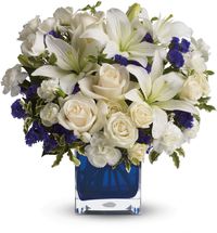 Blue and White Flower Arrangement - Washington DC - Rockville MD – Palace Florists